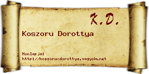 Koszoru Dorottya névjegykártya